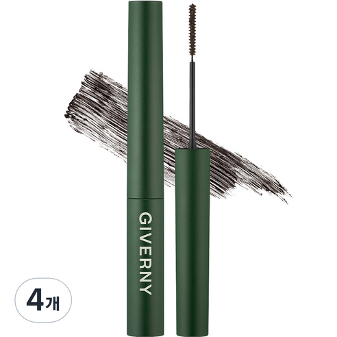 지베르니 밀착 센서티브 마스카라 4g, 02 블랙브라운, 4개