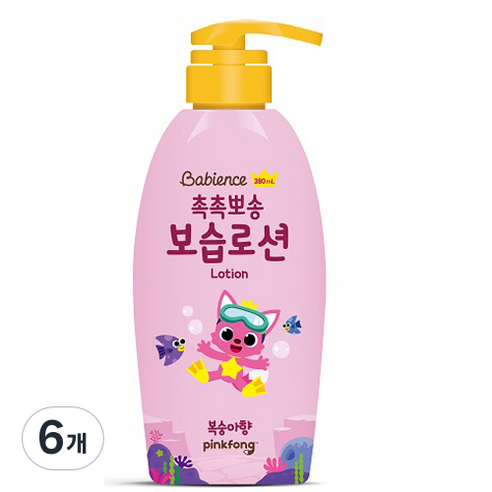 베비언스 핑크퐁 유아용 보습 로션, 380ml, 6개