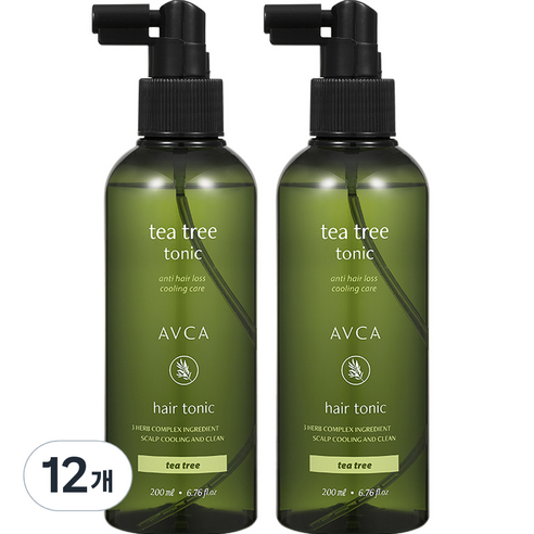 아브카 두피케어 탈모증상완화 티트리 헤어토닉, 200ml, 12개