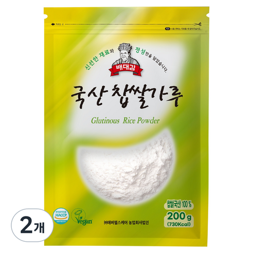 배대감 찹쌀가루, 200g, 2개