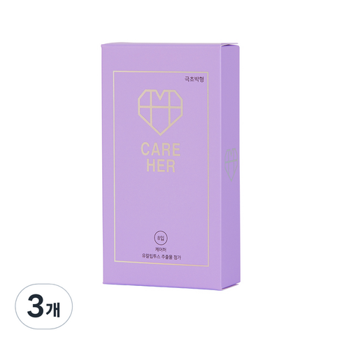 남성용콘돔 CARE HER ULTIMATE ULTRA THIN, 8개입, 3개