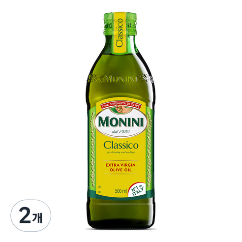 모니니 클라시코 엑스트라버진 올리브오일, 500ml, 2개