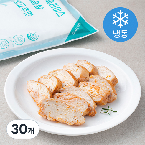 다즐샵 스팀 슬라이스 닭가슴살 청양고추맛 (냉동), 100g, 30개