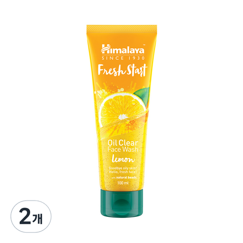 히말라야 프레쉬 스타트 페이스 워시 클렌징 젤 레몬, 100ml, 2개