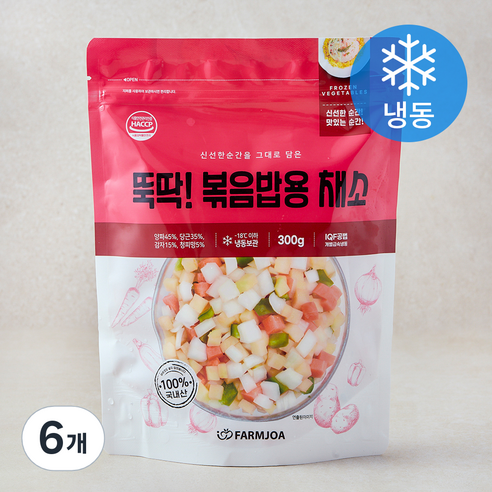 뚝딱! 볶음밥용 채소 (냉동), 6개, 300g