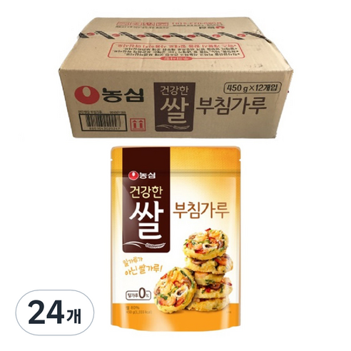 농심 건강한 쌀 부침가루, 450g, 24개