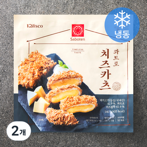사보텐 콰트로 치즈카츠 (냉동), 140g, 2개