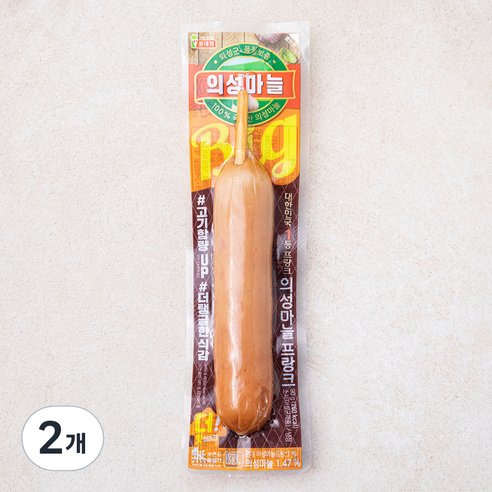 롯데햄 의성마늘 프랑크 빅 소시지, 90g, 2개