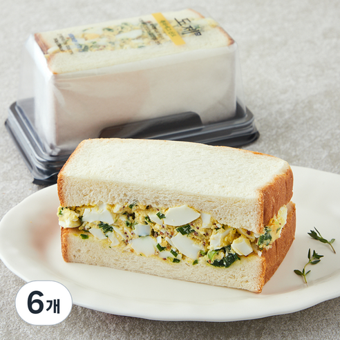 도제식빵 쪽파 에그 산도, 150g, 6개