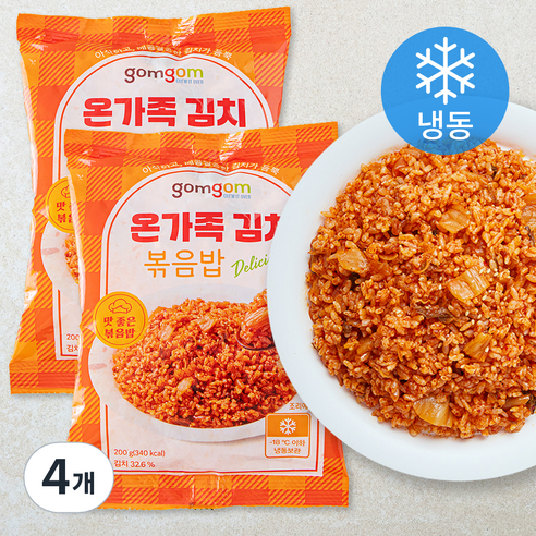곰곰 온가족 김치볶음밥 (냉동), 200g, 4개