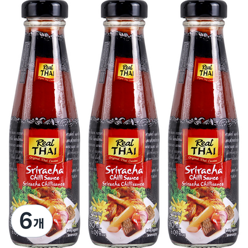 리얼타이 스리라차 칠리 소스, 180ml, 6개