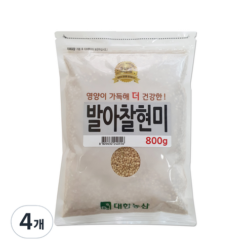 대한농산 발아찰현미, 800g, 4개