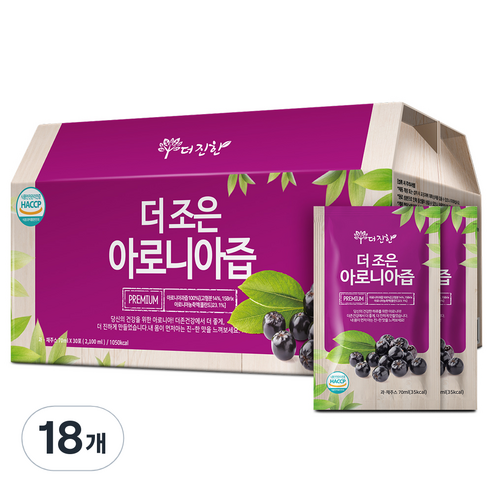 더존건강 더조은 아로니아즙, 2100ml, 18개