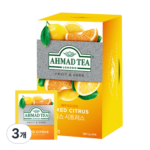 아마드 믹스 시트러스 티백, 40g, 3개