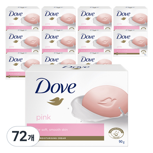 도브 핑크 뷰티바 비누, 90g, 72개