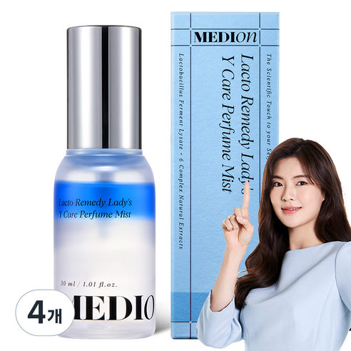 메디온 락토리메디 레이디스 퍼퓸미스트 이너퍼퓸 워터리블루, 4개, 30ml