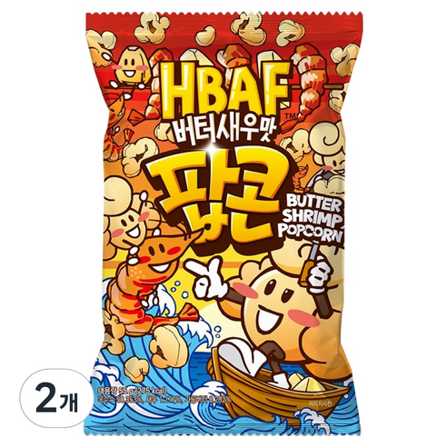 바프 버터새우맛 팝콘, 55g, 2개