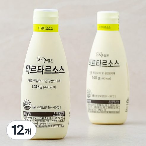 사랑과정성 사랑담은 타르타르소스, 140g, 12개