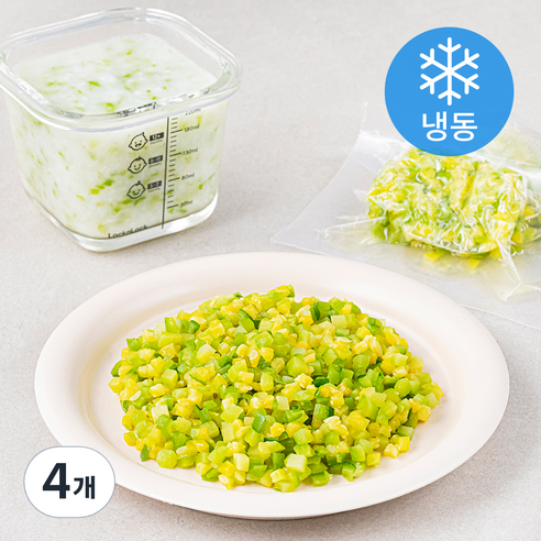 맘마유 애호박 다짐 2단계 (냉동), 320g, 4개