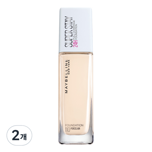 메이블린 뉴욕 슈퍼스테이 파운데이션 30ml, 110 포슬린, 2개