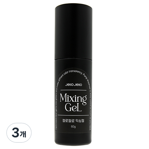 젤로젤로 네일아트 믹싱젤, 투명, 60g, 3개