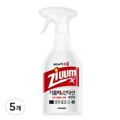 슈가버블 지움 기름때 인덕션 세정제, 5개, 850ml