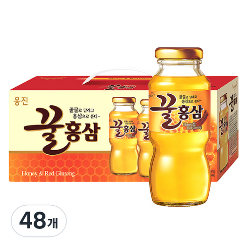 웅진 꿀 홍삼 혼합 음료, 180ml, 48개