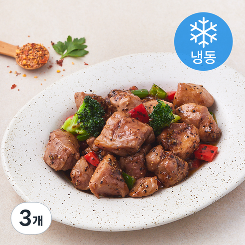쿡솜씨 페퍼갈릭 폭찹 스테이크 밀키트 (냉동), 320g, 3개