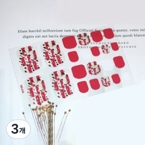 블루코지 페디팁 셀프 스티커 발 꾸미기, 3개, Type 13