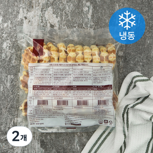 네니아 무농약 우리밀 와플 (냉동), 25g, 20개입, 2개