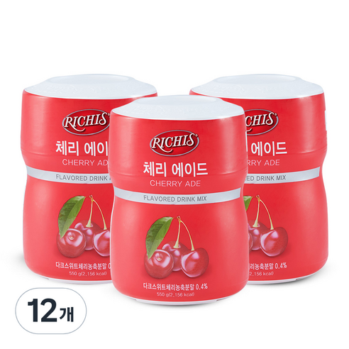 (주)동서 리치스 체리 에이드, 550g, 1개입, 12개