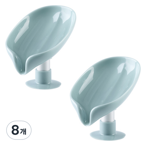 예소당 펀치프리 빨판 부착 비누 받침대, 8개, 민트
