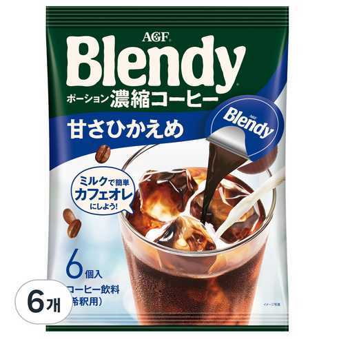 에이지에프 Blendy 포션커피 라이트 슈거, 18g, 6개입, 6개
