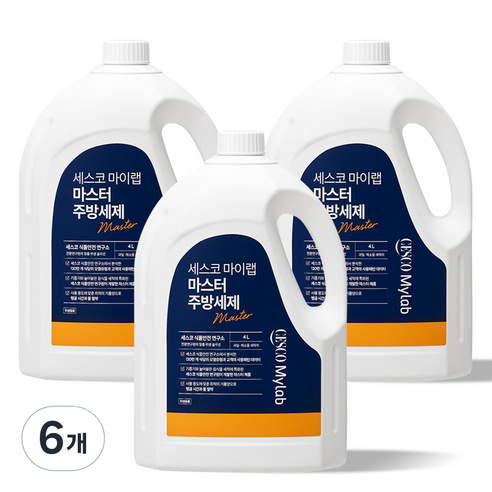 세스코마이랩 마스터 주방세제, 6개, 4L