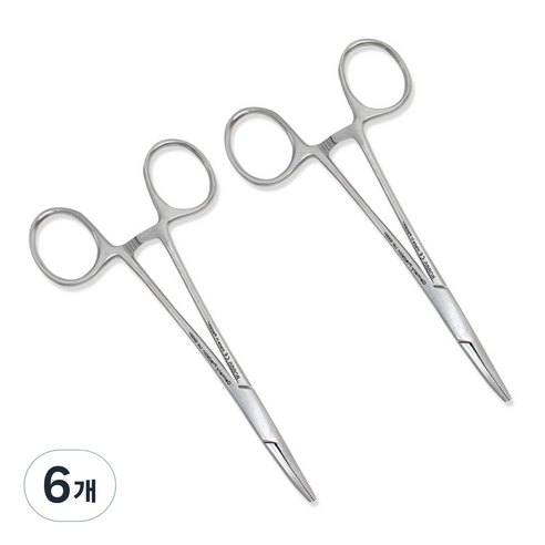 의료용 포셉 겸자 곡선 12.5cm, 6개