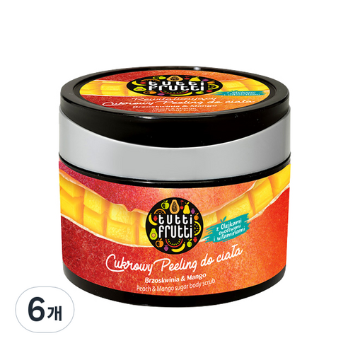 파모나 피치 & 망고 슈가 바디스크럽 과일향, 300g, 6개