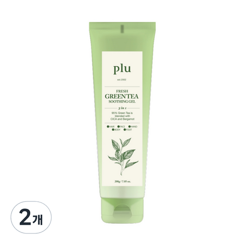 플루 프레쉬 그린티 수딩 젤, 2개, 200ml