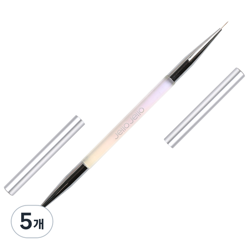 젤로젤로 프리미엄 듀얼 라인 브러쉬, 5개, 혼합색상