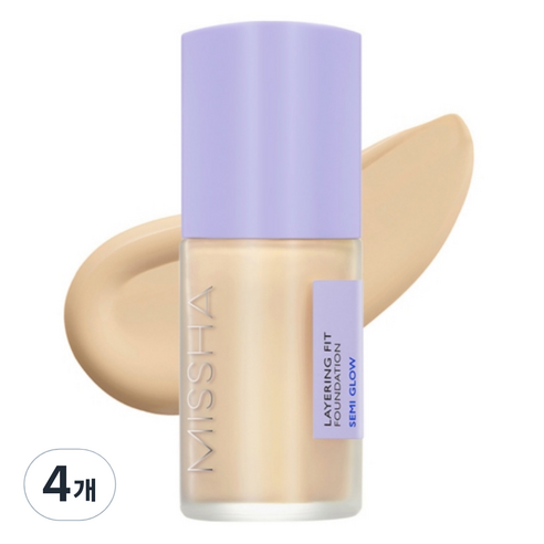 미샤 레이어링 핏 세미 글로우 파운데이션 35ml, 23호 샌드, 4개