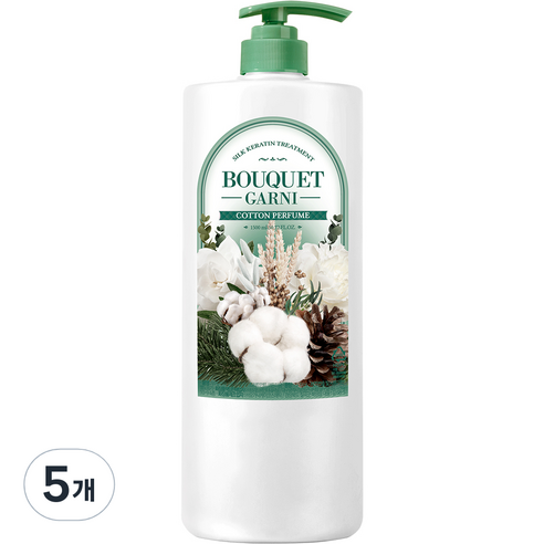 부케가르니 실크 케라틴 트리트먼트 코튼퍼퓸, 1500ml, 5개