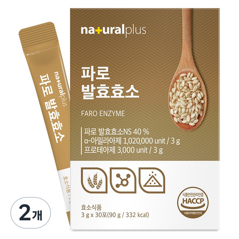 내츄럴플러스 파로 발효효소 30p, 90g, 2개