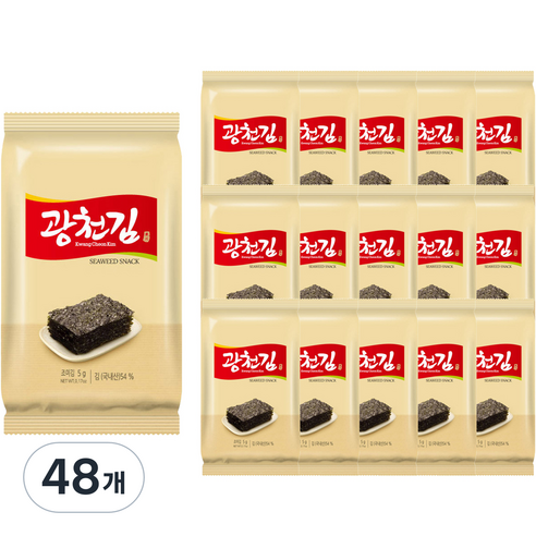 참 도시락김, 5g, 48개