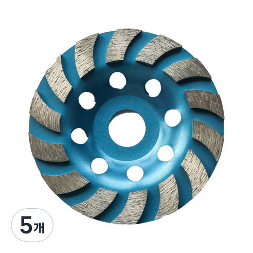 JW 그라인더 다이아몬드 컵 휠 100mm, 5개
