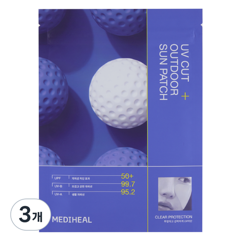 메디힐 유브이 컷 아웃도어 선 패치 클리어 프로텍션 4회분, 30g, 3개