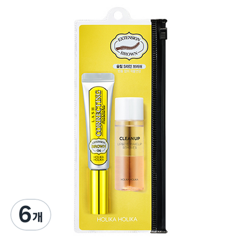 홀리카홀리카 래쉬 코렉팅 마스카라 9ml, 04 롱 익스텐션 브라운, 6개