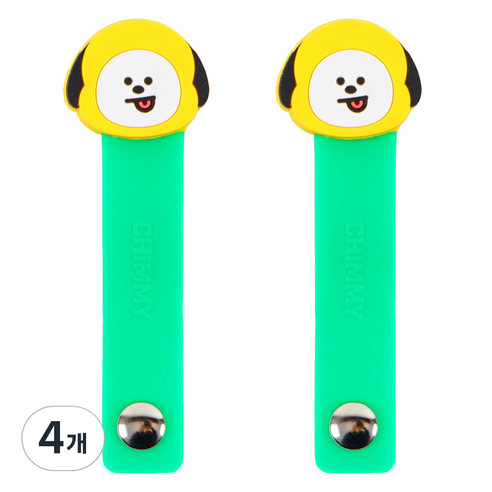 BT21 케이블 정리밴드 치미, 혼합색상, 4개
