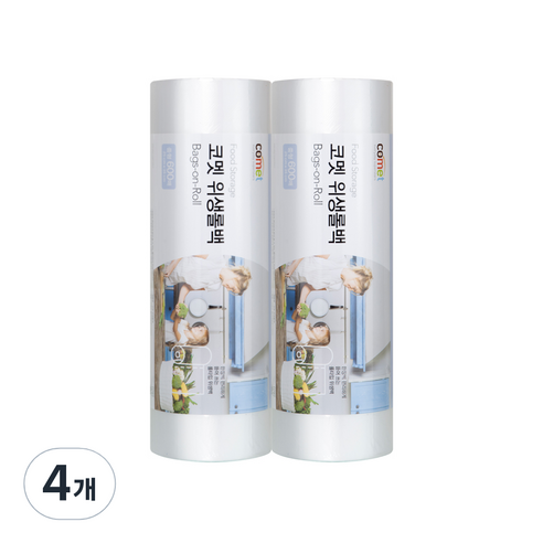 코멧 위생롤백 중형 25 x 35cm 600매, 4개
