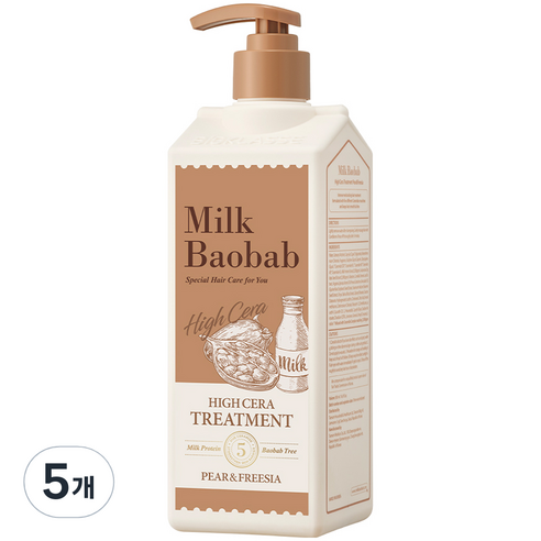 밀크바오밥 하이세라 트리트먼트 페어앤프리지아, 5개, 500ml