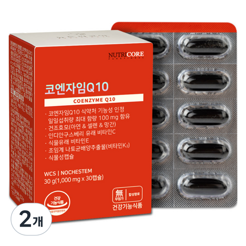 뉴트리코어 코엔자임Q10 30g, 30정, 2개