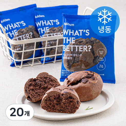 널담 고단백 통밀스콘 다크초콜릿 (냉동), 100g, 1개입, 20개